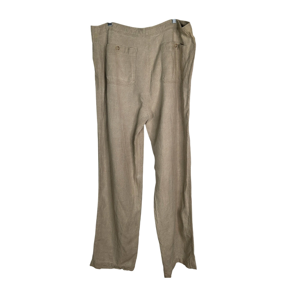 Polo Ralph Lauren 38x34 Drawstring LINEN Pants $479 Straight Leg Big&Tall Tan - Picture 3 of 7